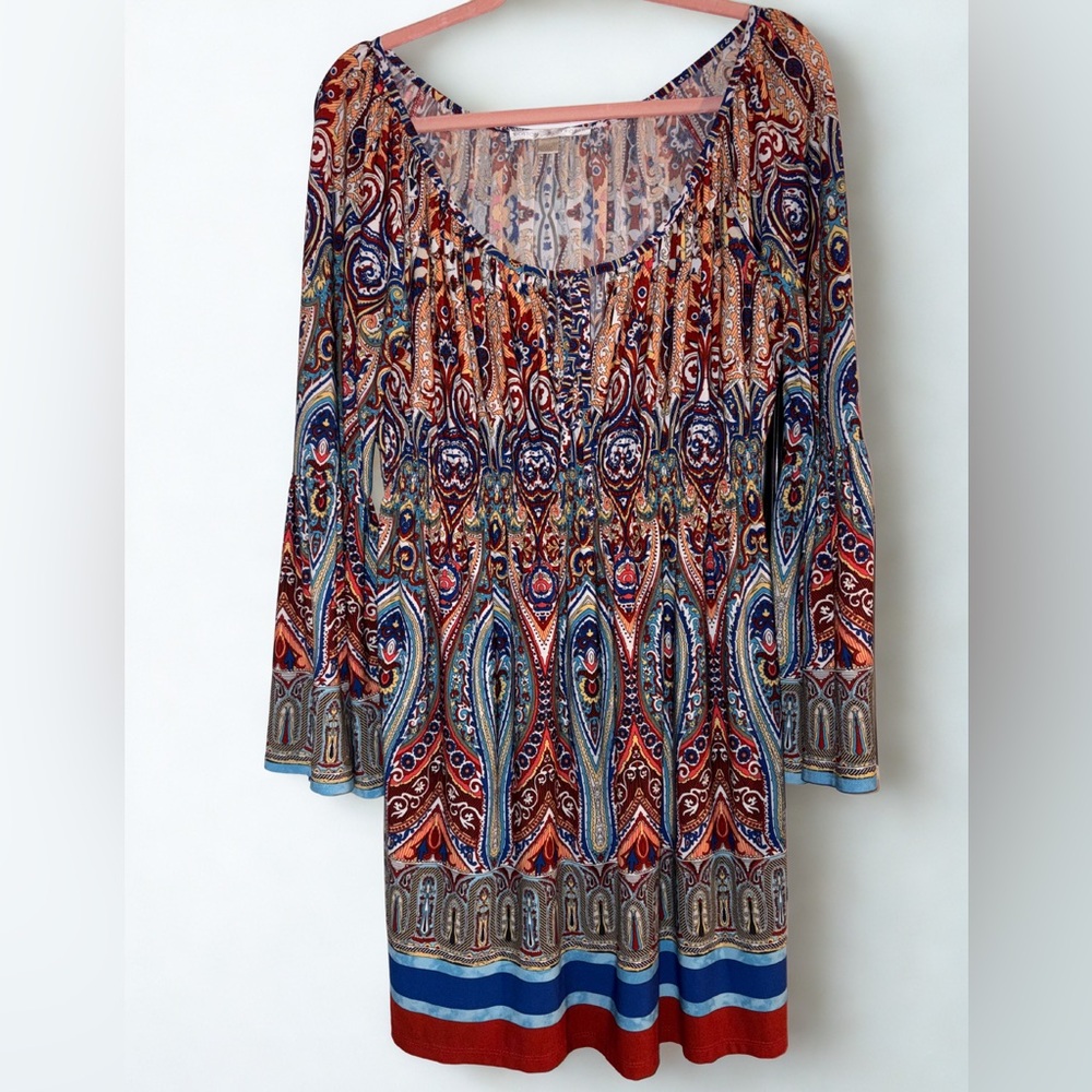 Boston Proper Multicolor Long Sleeve Dress